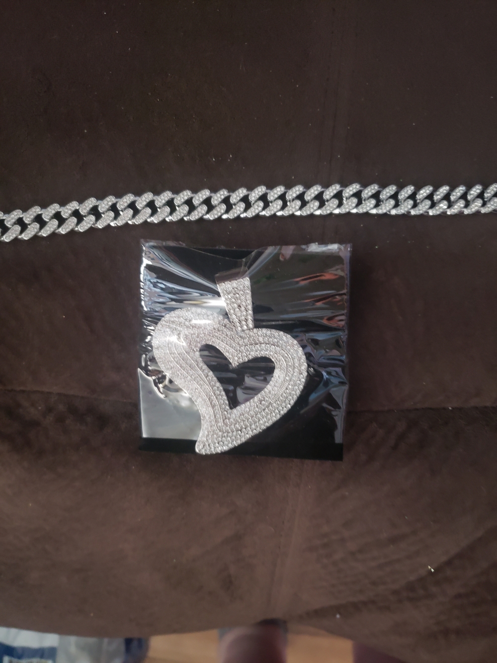 Sparkling Silver Double Heart Pendant Necklace - Women Jewelry